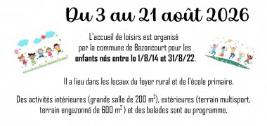 Accueil de loisirs de Bazoncourt – Été 2026